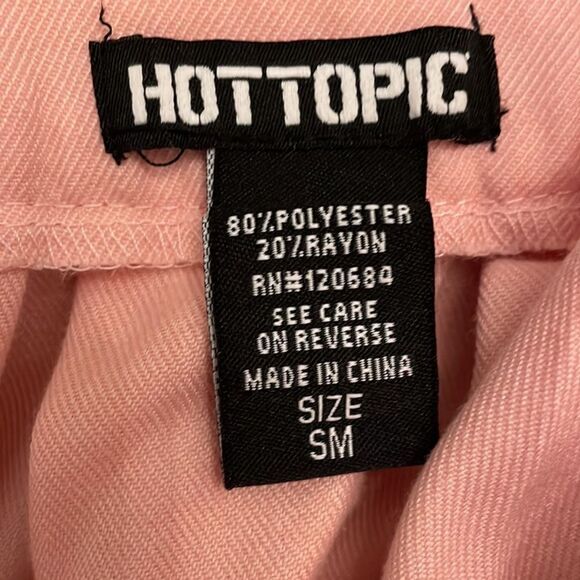 Hot Topic Pink Pleated Cheer Mini Skirt Junior's Size SM (3-5) 26 in Waist - Picture 2 of 9